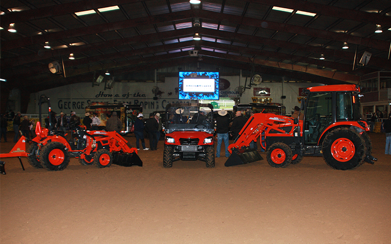 Hill County Tractor equipment lined up