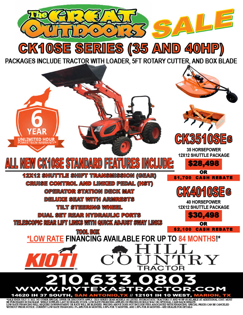Kioti Packages My Texas Tractor Elmendorf TX 45 Years of Experience in the Farm and Ranch