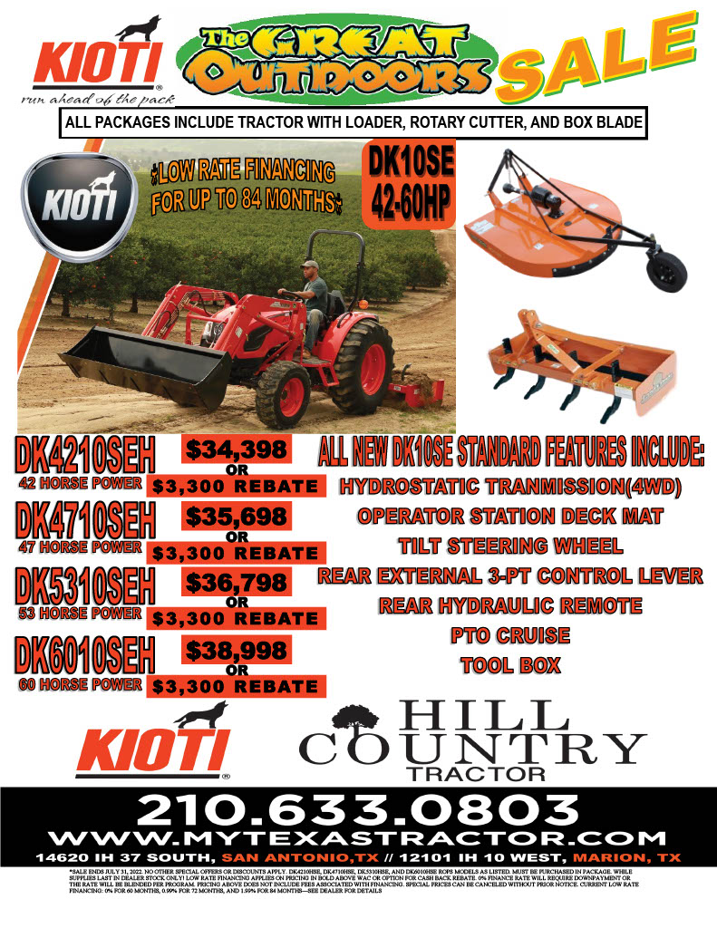 Kioti Packages My Texas Tractor Elmendorf TX 45 Years of