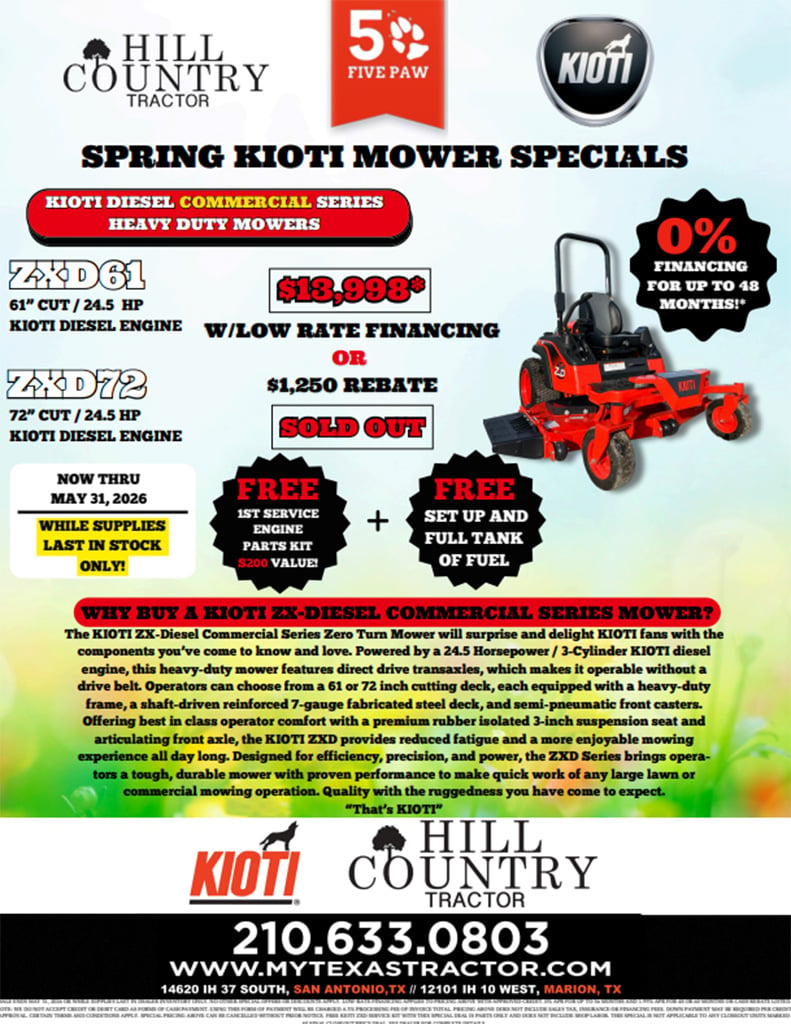 Kioti ZXD Packages